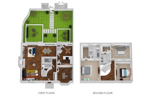 Appleby Floor Plan at Indian Creek Apartments, Cincinnati, Ohio